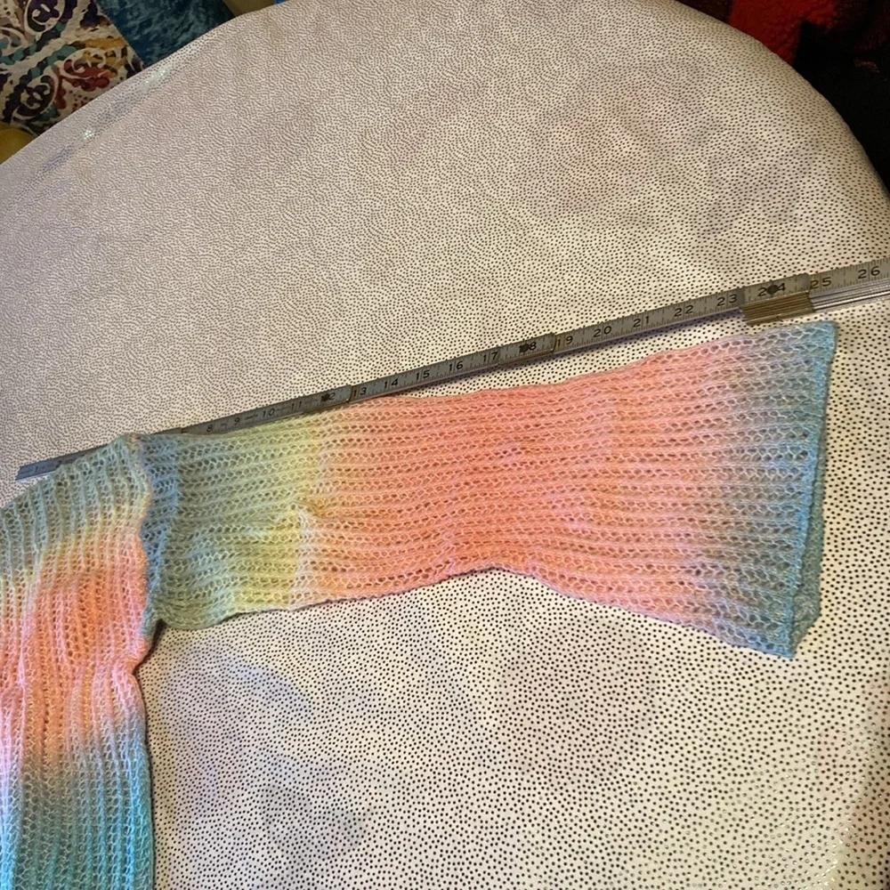 SHEIN VCAY Ombre Drop Shoulder Pointelle Knit Sweater Without Cami Top s… - Picture 10 of 13